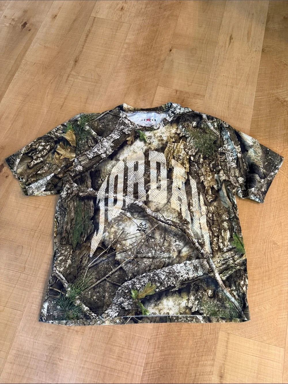 Jordan Boys' Camo Print Short Sleeve Tee - Green/Brown/Black